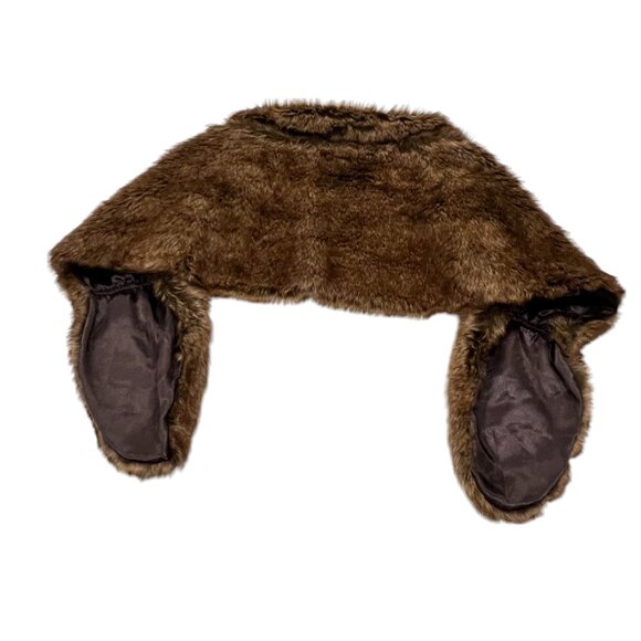 Pins & Needles Lined Faux Fur Wrap Stole, Beaver, OS - Picture 7 of 10